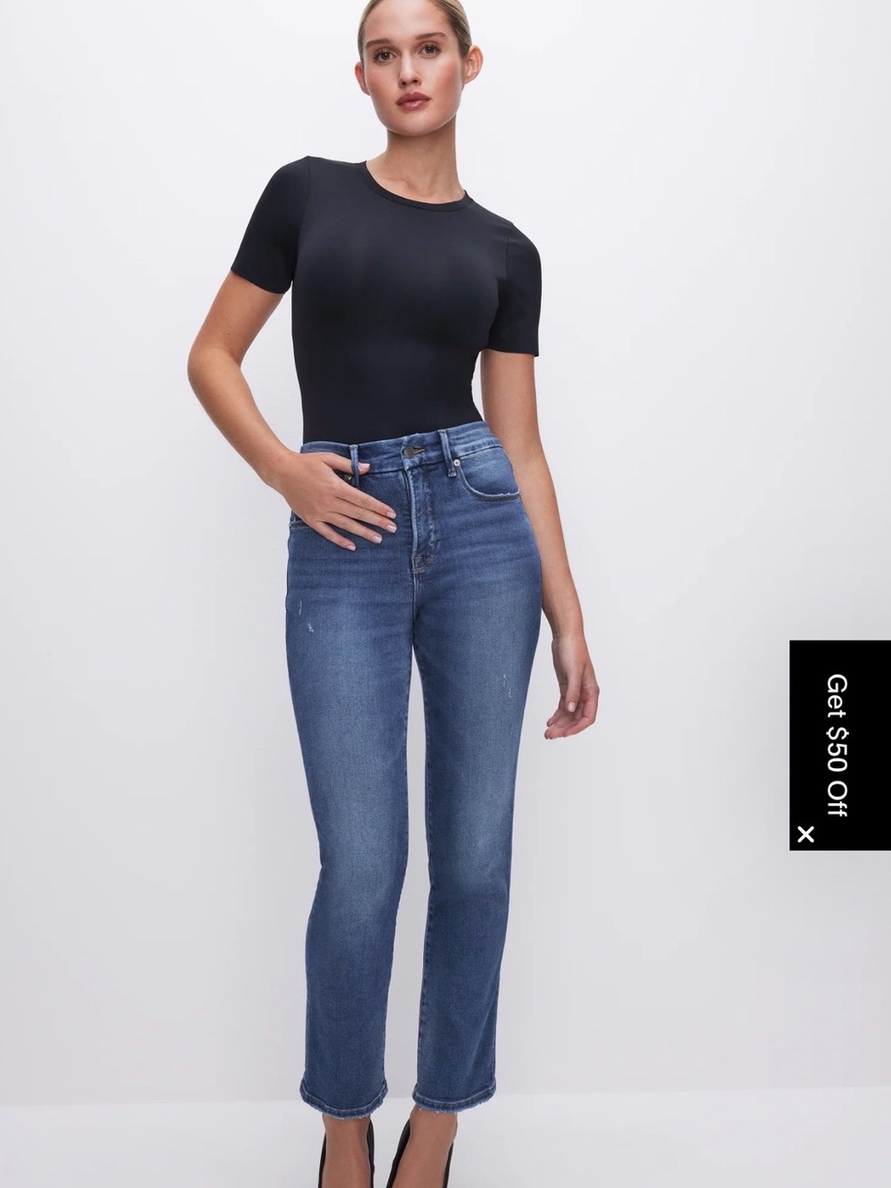 Good American Good Icon Ankle Dark Wash